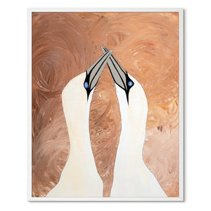 Love Birds<br>Roses Edition<br>Venstre<br>Originalt værk<br>Akryl på lærred<br>80 x 100 cm